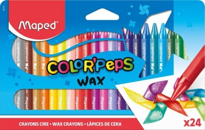 Zsírkréta, MAPED "Color`Peps Wax", 24 különböző szín