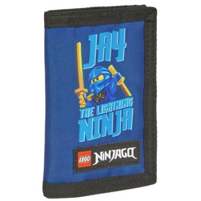 Pénztárca, tépőzáras, LEGO "Ninjago Jay", kék-mintás