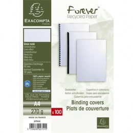 Hátlap, A4, 270 g, vászon hatású, karton, EXACOMPTA, fehér