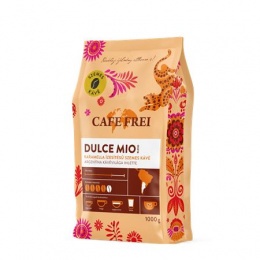 Kávé, pörkölt, szemes, 1000 g, CAFE FREI "Dulce Mio" karamellás