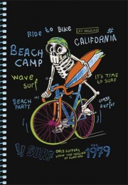 Spirálfüzet, A5, kockás, 80 lap, SHKOLYARYK " Skate board", vegyes