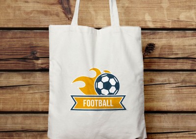 lángoló Football vászontáska