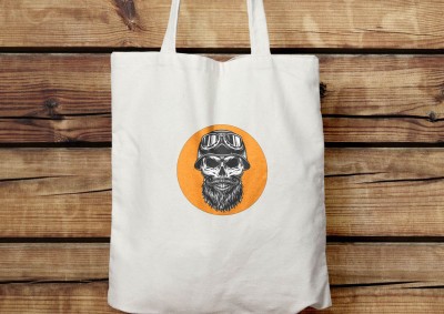 Szakállas koponya vászontáska