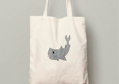 Cápás vászontáska